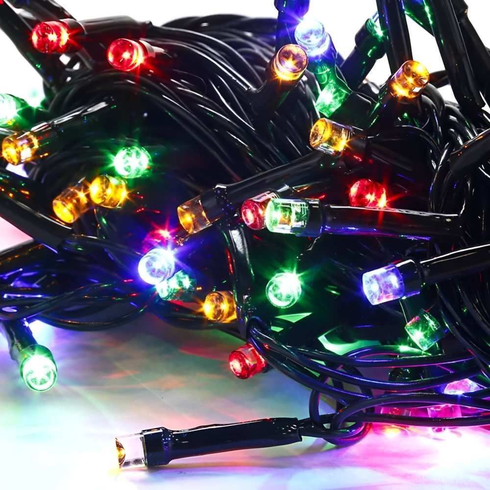 Pisca-Pisca de Natal 100 Leds Colorido 8 Funções Taschibra - 127 V