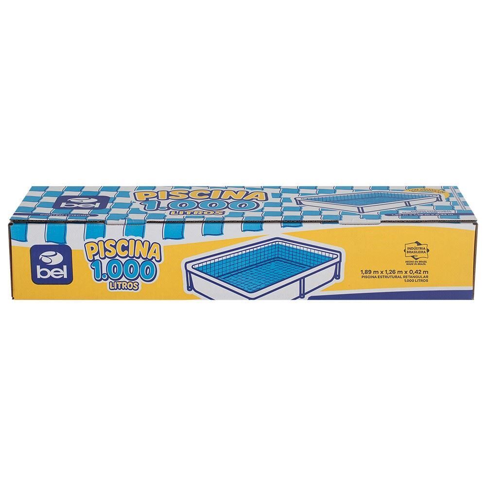 Piscina Estrutural Retangular 1.000 Litros Bel