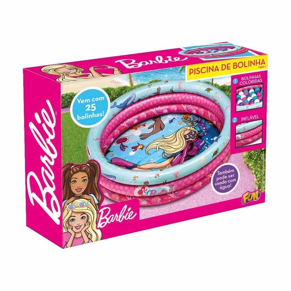 Piscina Infantil Inflável Barbie 2 em 1 com 25 Bolinhas Fun - F0000-3