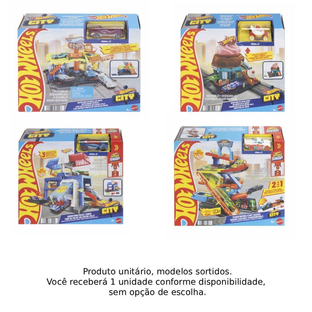 Pista Hot Wheels City Downtown Mattel - Sortido