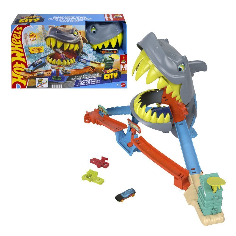 Pista Hot Wheels City Tubarão Mattel - JHL96