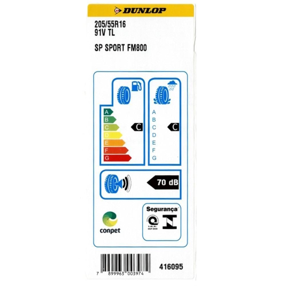 Pneu Dunlop Sp Sport Fm800 205/55 R16 - Preto