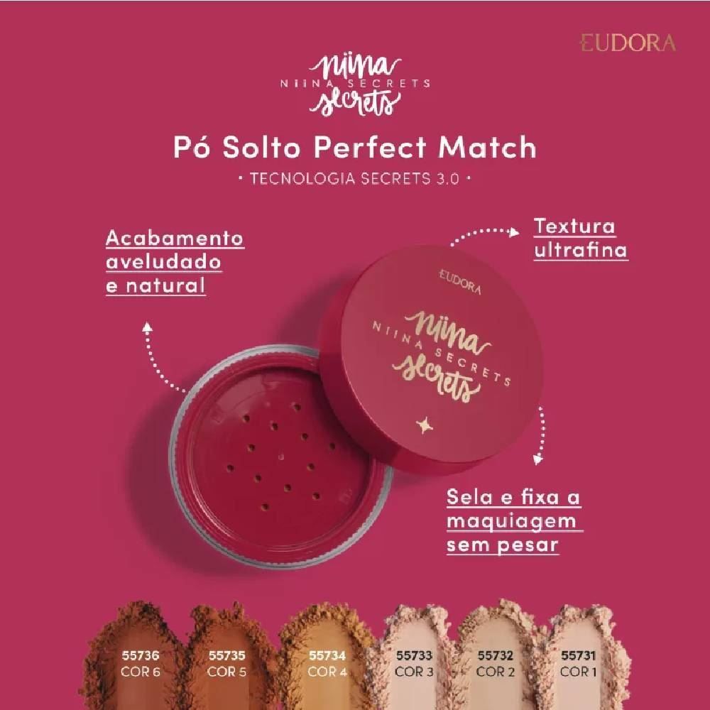 Pó Solto Cor 3 Niina Secrets Perfect Match 12G - Eudora