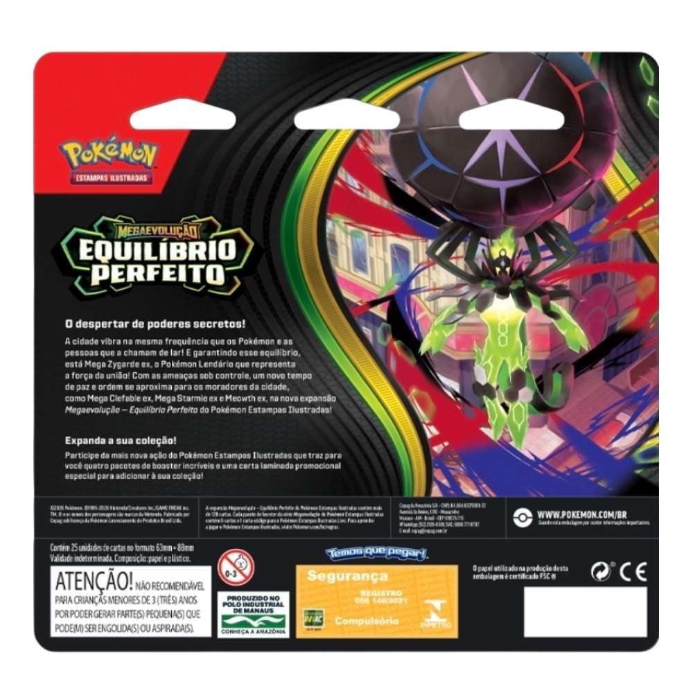 Pokémon Blister Quádruplo Me 03 Equilibrio Perfeito Copag