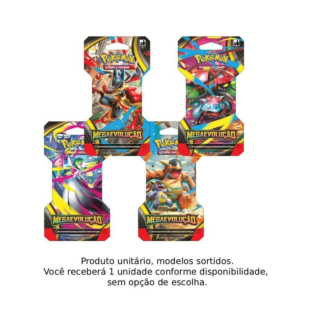 Pokémon Blister Unitário Mega Evolução Copag - Sortido