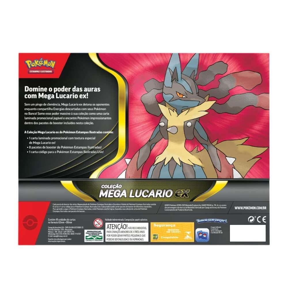 Box Pokémon Coleção Mega Lucario Ex Copag