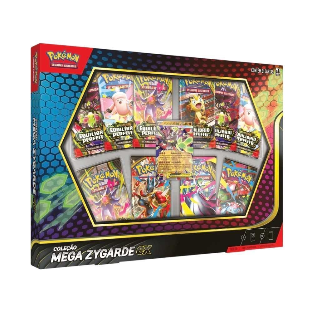 Box Pokémon Coleção Mega Zygarde Ex Copag