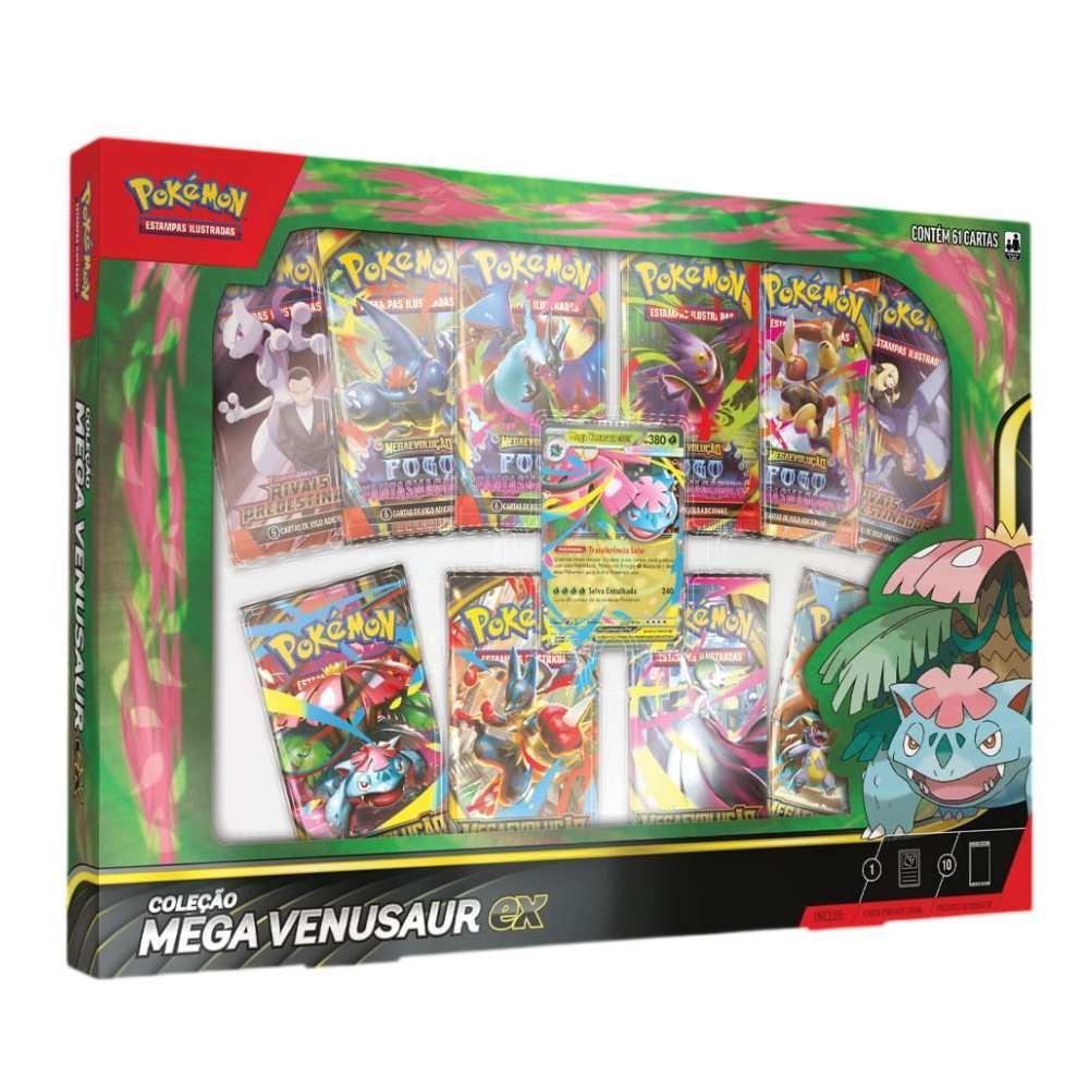 Box Pokémon Mega Venusaur Ex Copag