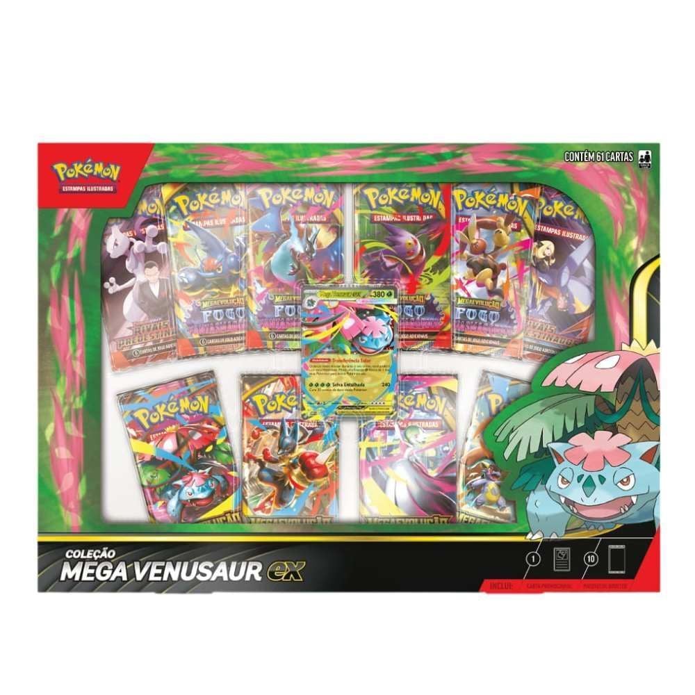 Box Pokémon Mega Venusaur Ex Copag