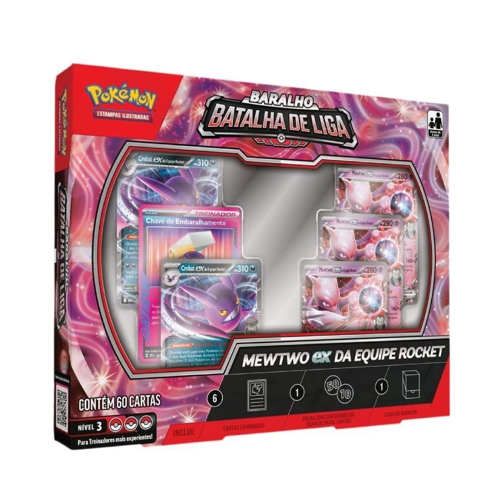 Deck Batalha de Liga Pokémon Mewtwo Ex da Equipe Rocket Copag