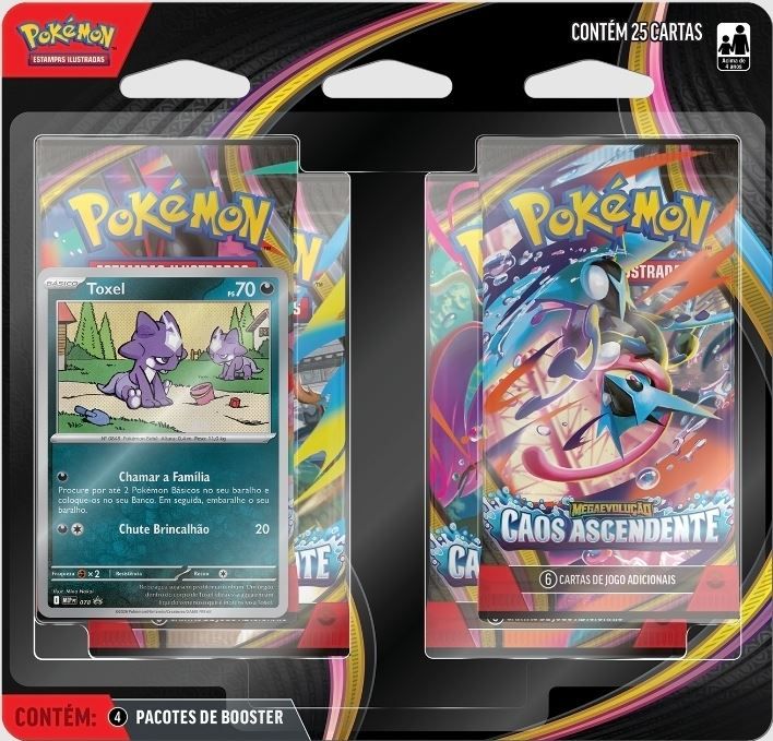  Pokémon Me04 - Blister Quádruplo Caos Ascendente  Copag