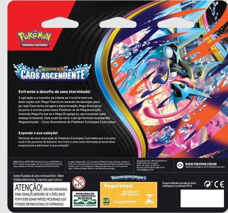 Pokémon Me04 - Blister Quádruplo Caos Ascendente  Copag