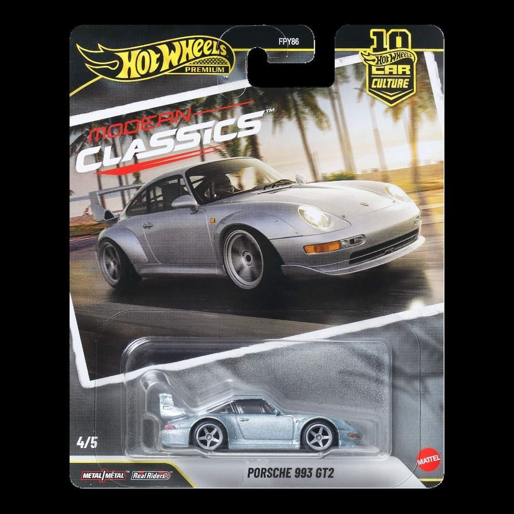 Porsche 993 Gt2: Hot Wheels Car Culture, Miniatura 7 Cm.