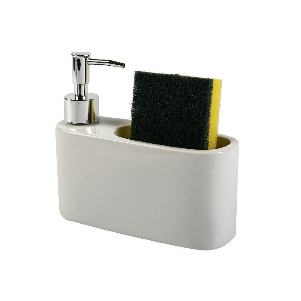 Porta Detergente Com Suporte Para Esponja Casa Limpa Lyor 380Ml - Cerâmica