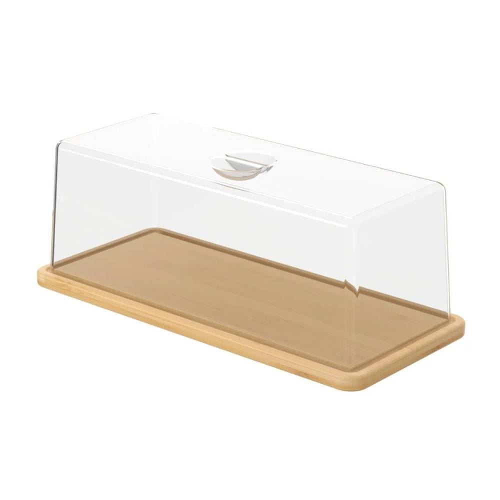 Porta Pão com Cúpula em Bambu Brisa 37Cm Coza