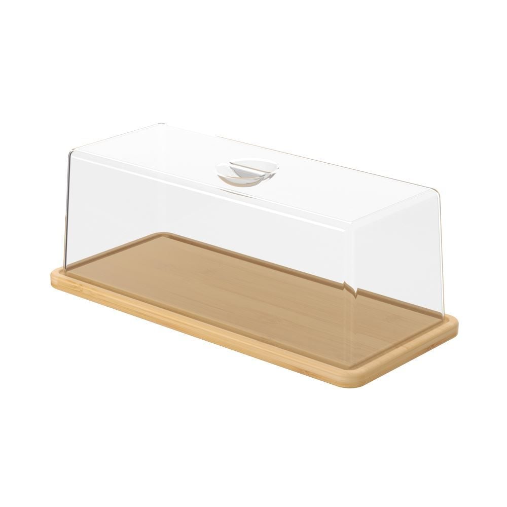 Porta Pão com Cúpula em Bambu Brisa 37Cm Coza