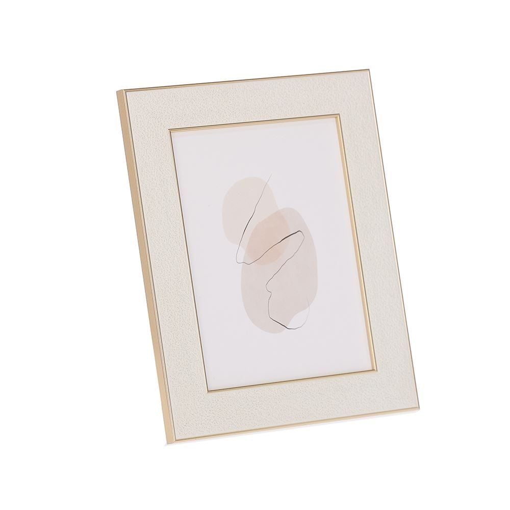 Porta-Retrato Mart Off White Em Poliestireno E Vidro - 15X20 - MART OFF WHITE 15X20