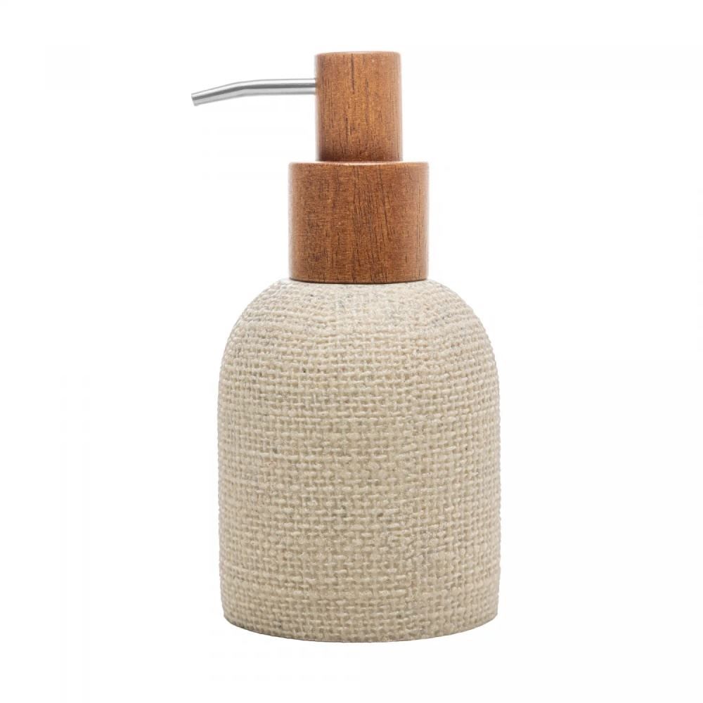 Porta Sabonete Líquido Linen 250Ml Wolff - BEGE