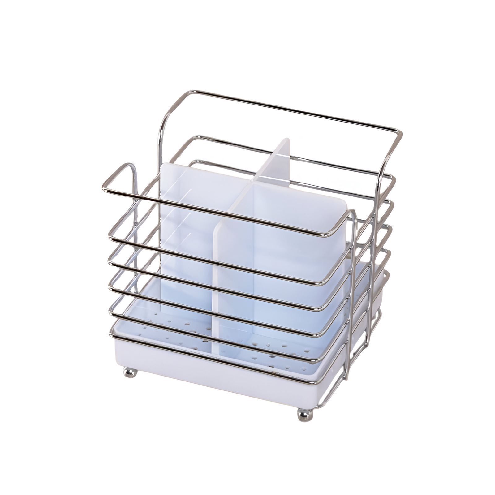 Porta Talheres Quadrado 4 Divisórias Niquelart - Branco