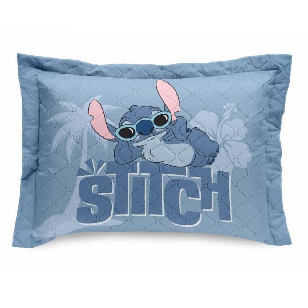 Porta Travesseiro Infantil Estampado Disney Hedrons - Stitch Ice Cream