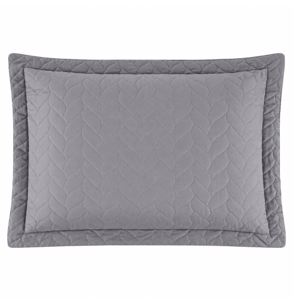 Porta Travesseiro Napoli Matelado 50Cm X 70Cm Havan Casa - Cinza Amianto Novo