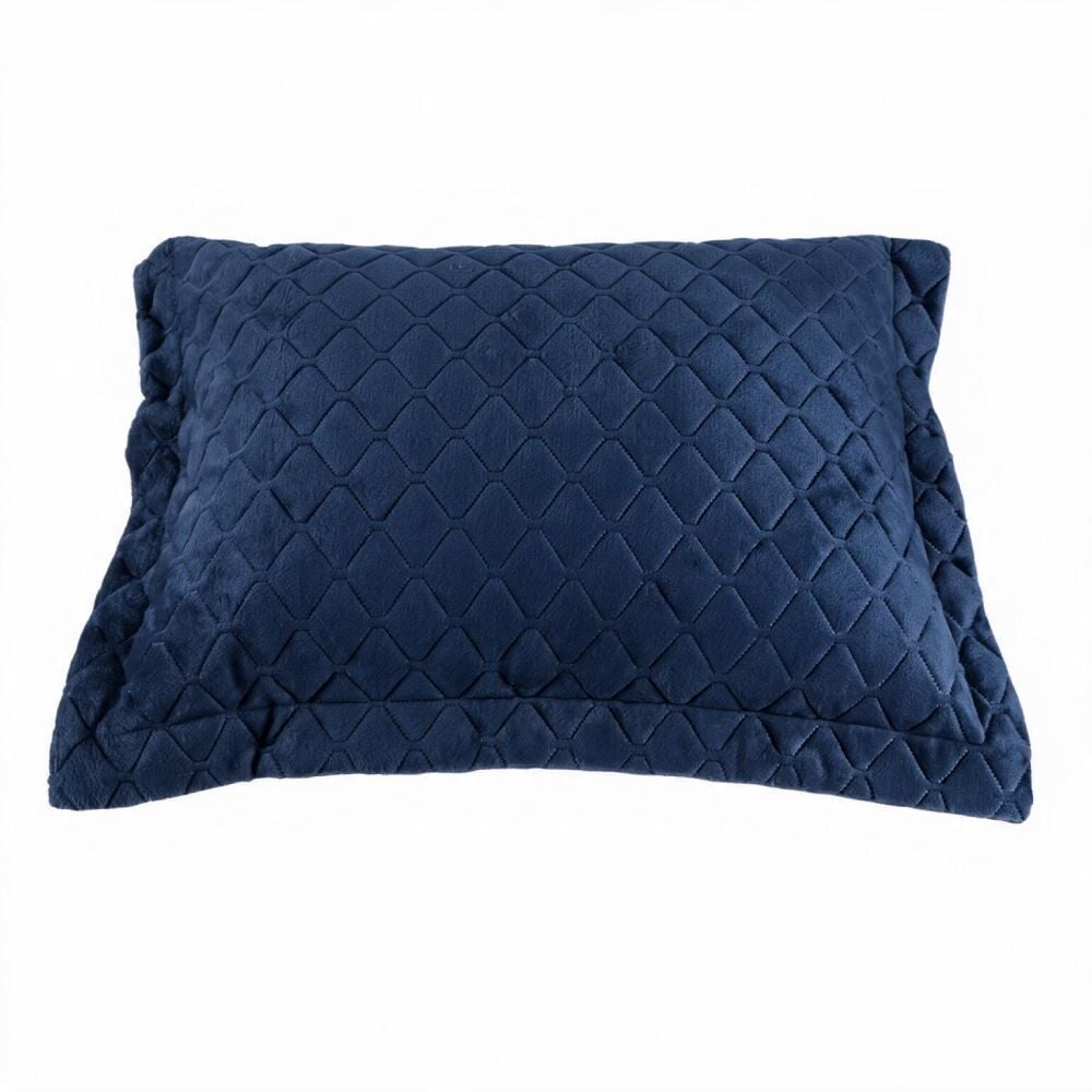 Porta Travesseiro Plush Provence Havan Casa - Azul Mariner