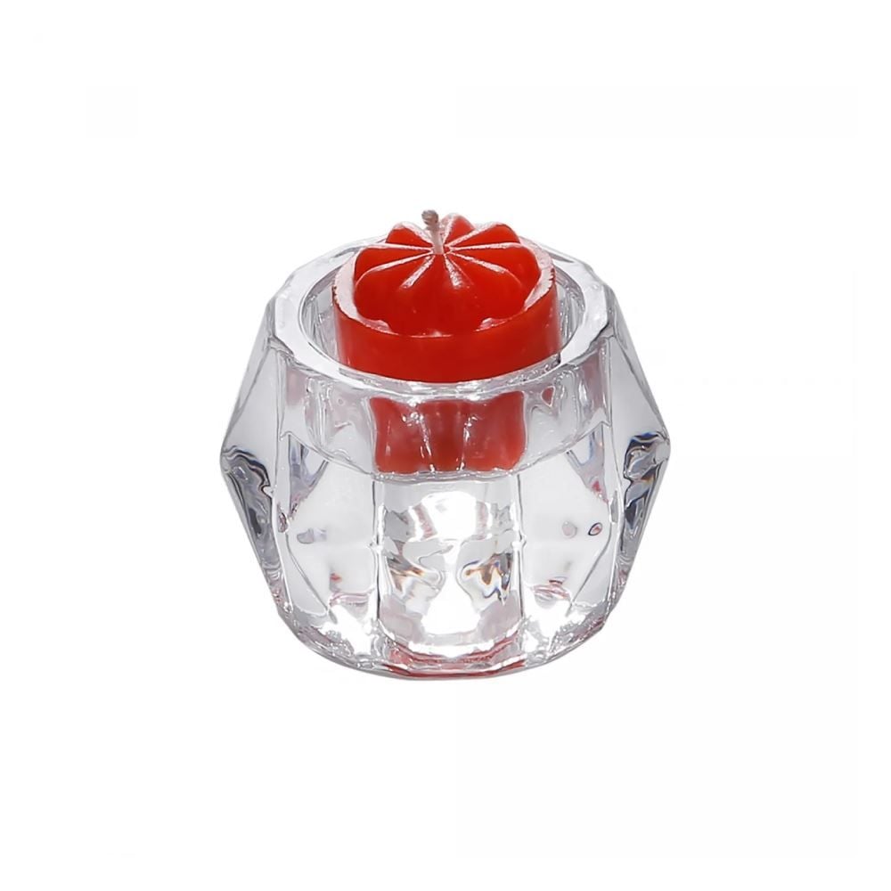 Porta Velas De Vidro Rojemac 7Cm - Transparente