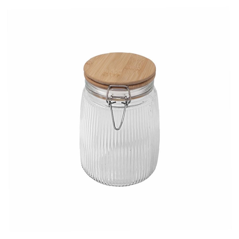 Pote Canelado Com Tampa Havan Casa 1,3 Litros - Transparente