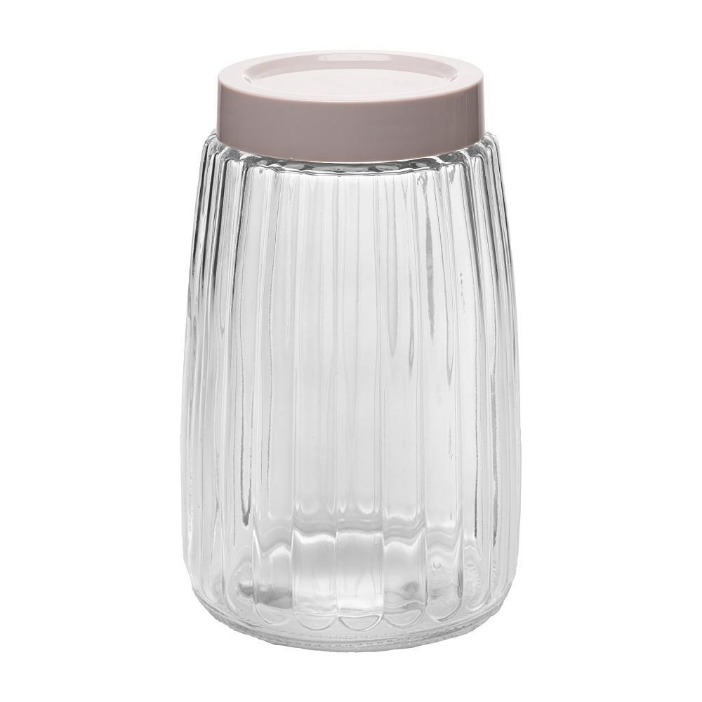 Pote de Vidro com Tampa Bege 1,7 Litros - Lyor