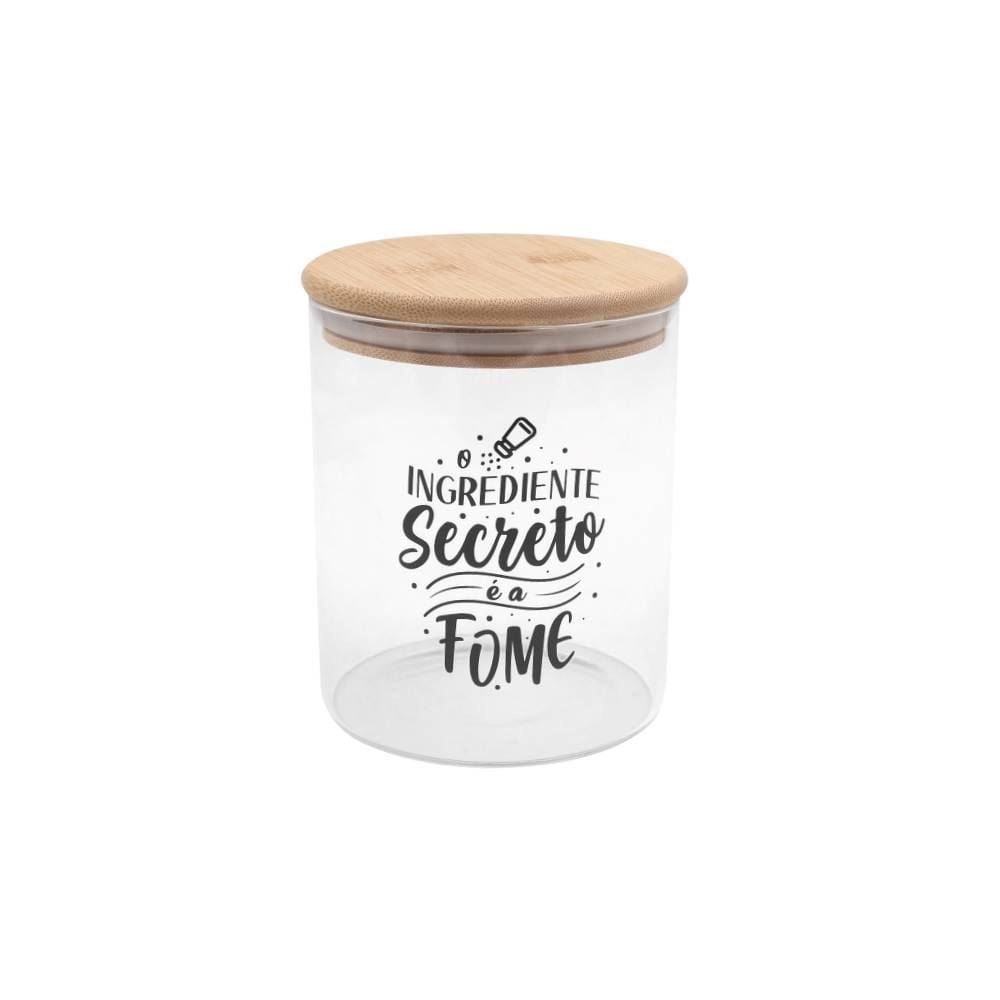 Pote De Vidro Com Tampa Em Bambu 950Ml - Havan Casa