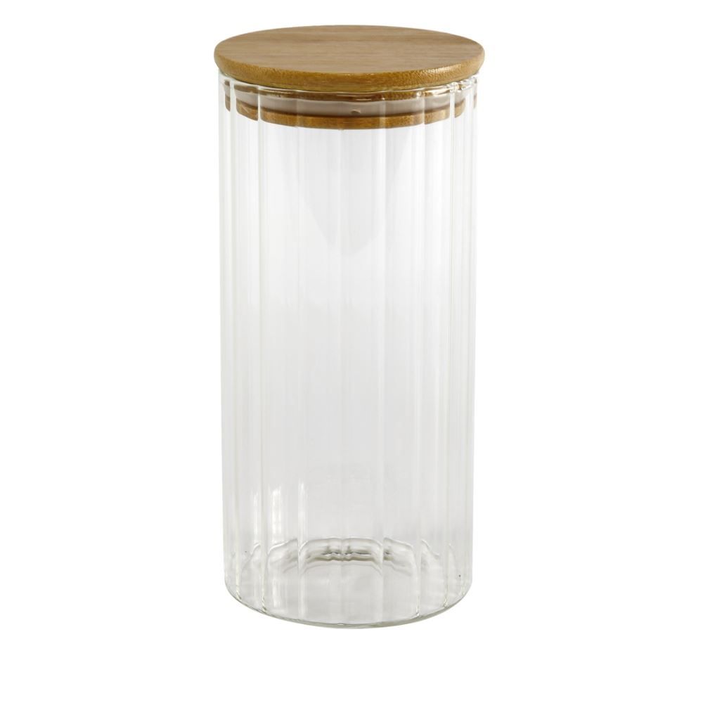 Pote De Vidro Com Tampa Em Bambu Gourmet Wolff - 800ml