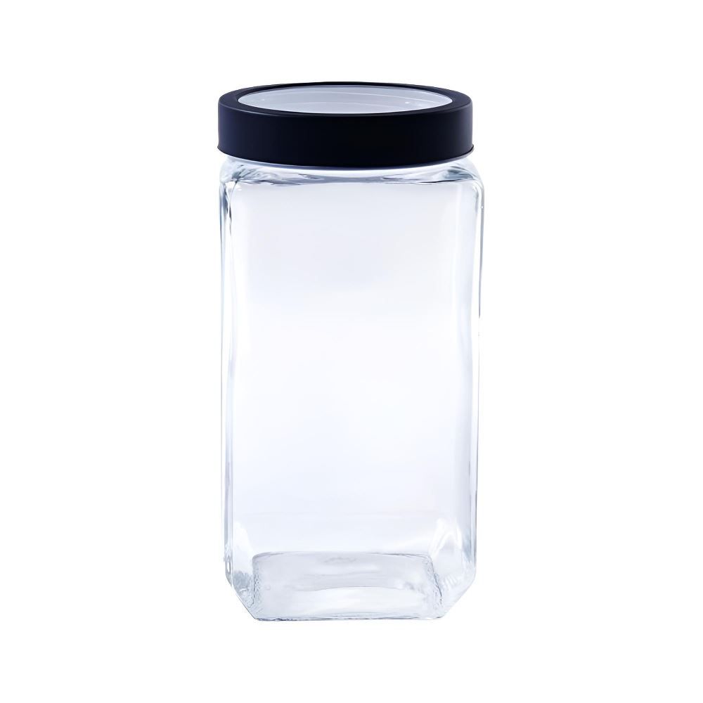 Pote de Vidro com Tampa Gastro Lyor 2,2 Litros - Preto