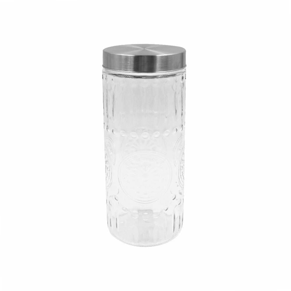 Pote De Vidro Com Tampa Inox Mandala 2,2 Litros - Havan Casa