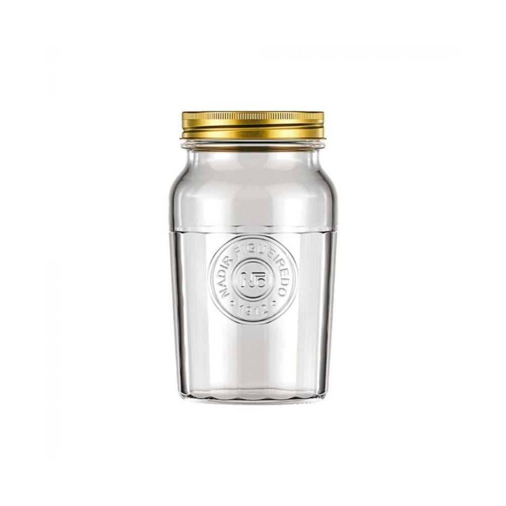 Pote De Vidro Com Tampa Vintage Marinex 1L - Transparente