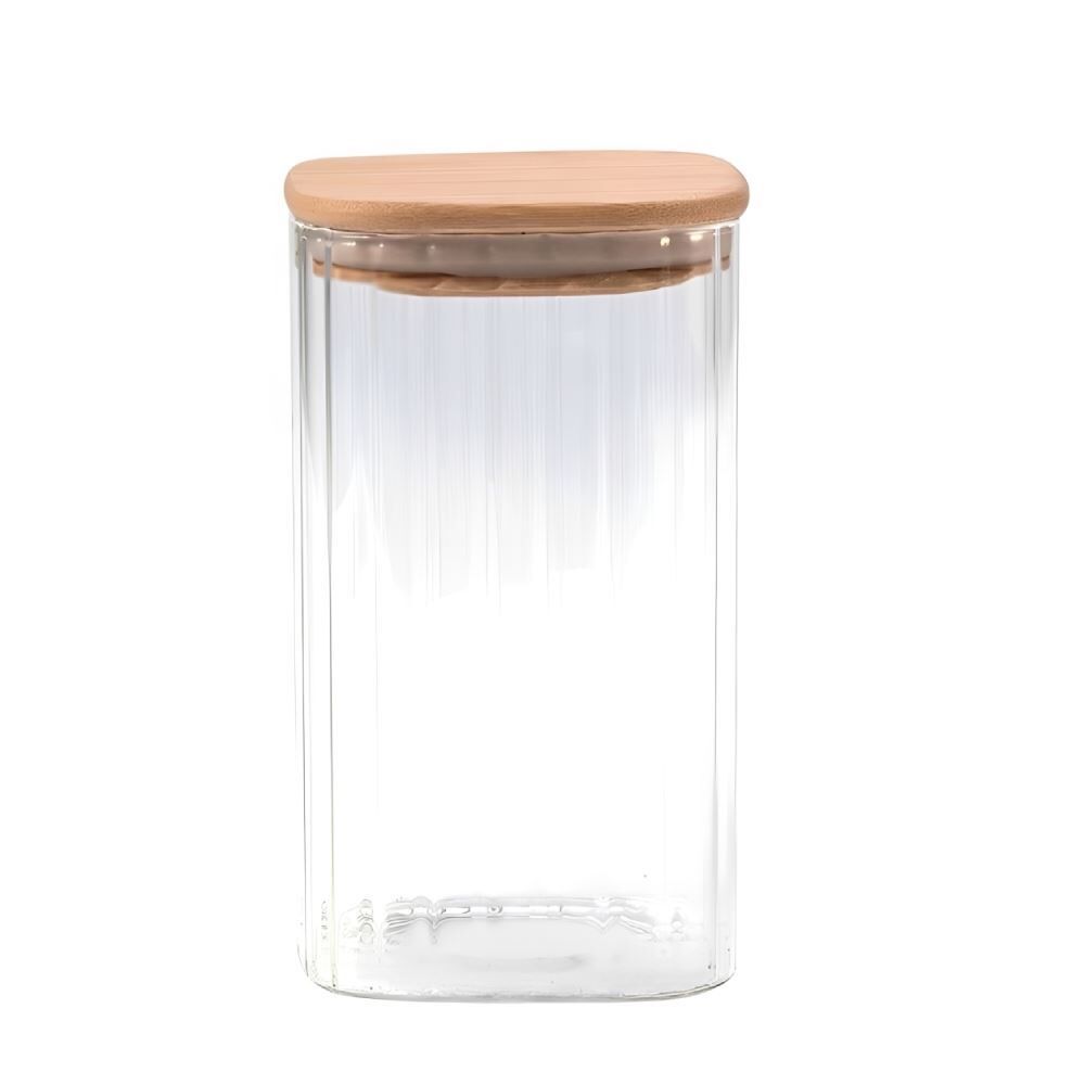 Pote Hermético Quadrado com Tampa Havan Casa 1,3 Litros - Bambu