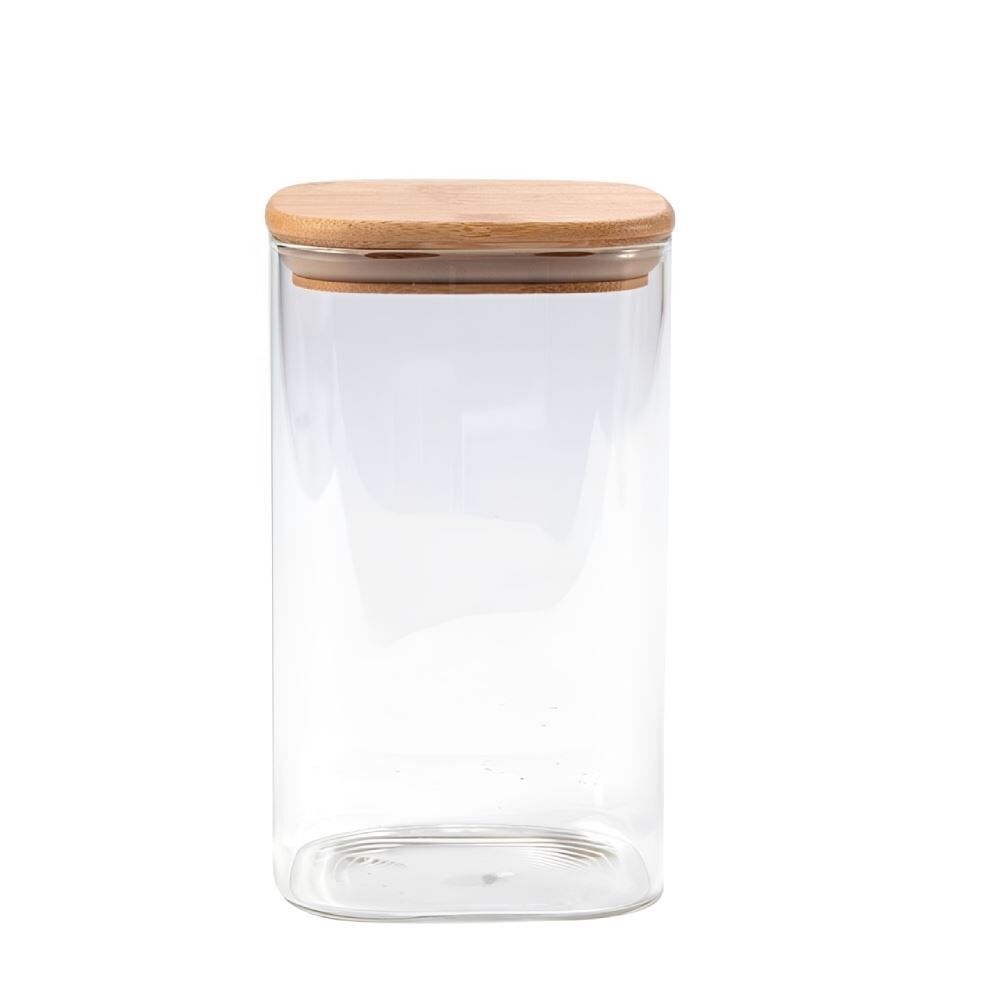 Pote Hermético Quadrado com Tampa Havan Casa 1,35 Litros - Bambu
