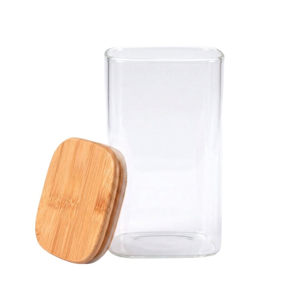 Pote Hermético Quadrado com Tampa Havan Casa 1,35 Litros - Bambu