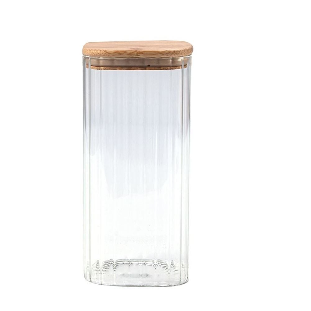 Pote Hermético Quadrado com Tampa Havan Casa 1,6 Litros - Bambu