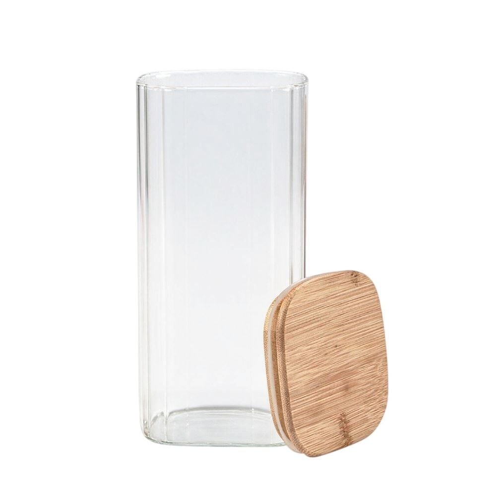 Pote Hermético Quadrado com Tampa Havan Casa 1,6 Litros - Bambu