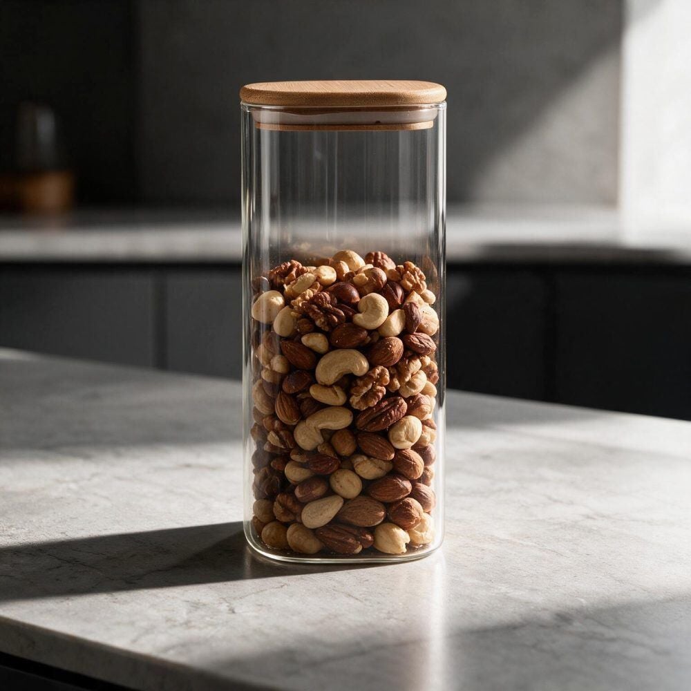 Pote Hermético Quadrado com Tampa Havan Casa 1,7 Litros - Bambu