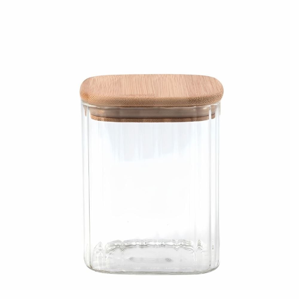Pote Hermético Quadrado com Tampa Havan Casa 940 ml - Bambu