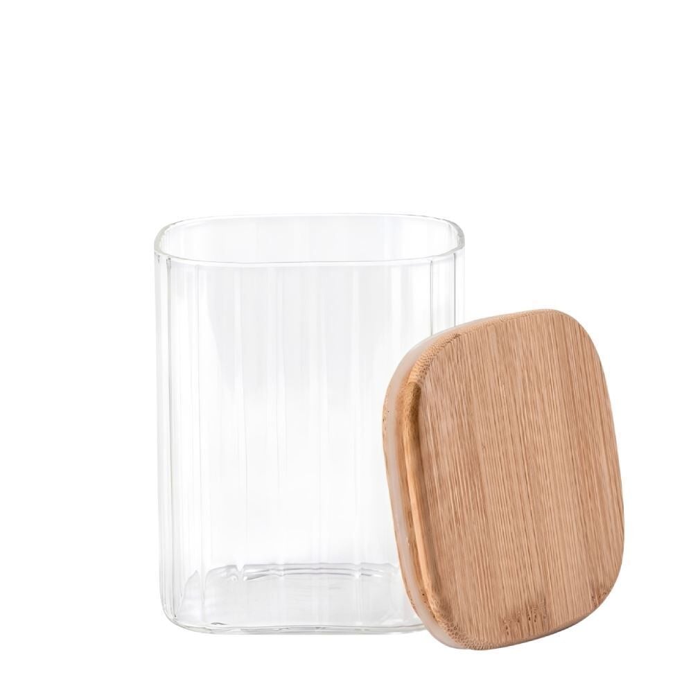 Pote Hermético Quadrado com Tampa Havan Casa 940 ml - Bambu