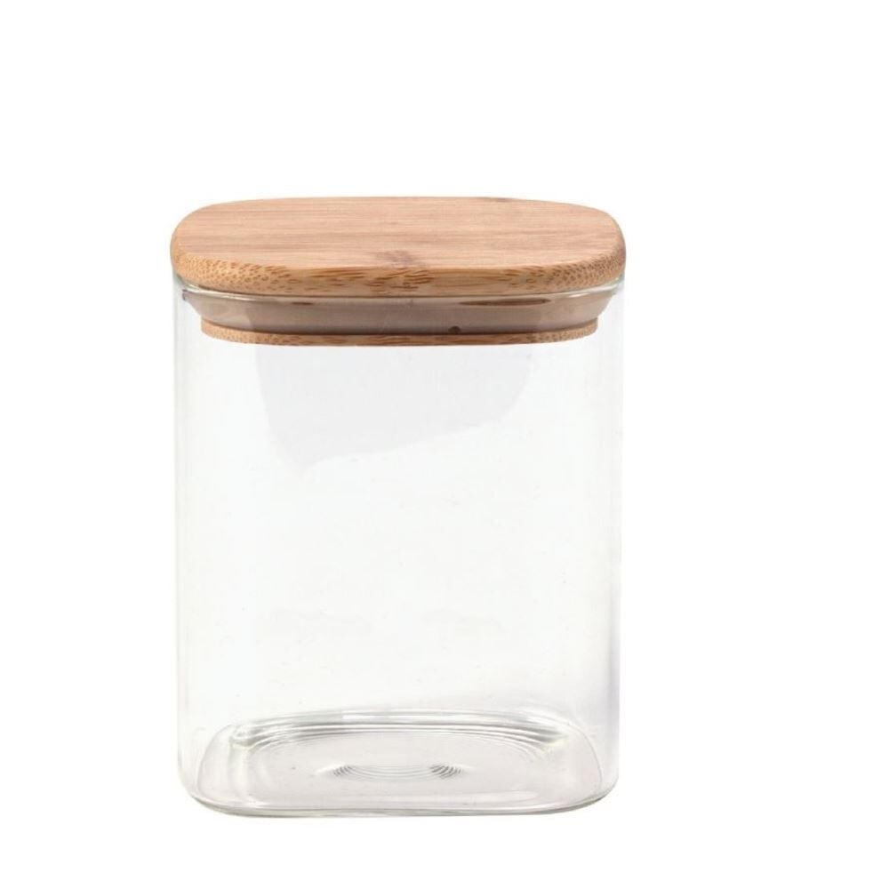Pote Hermético Quadrado com Tampa Havan Casa 960 ml - Bambu