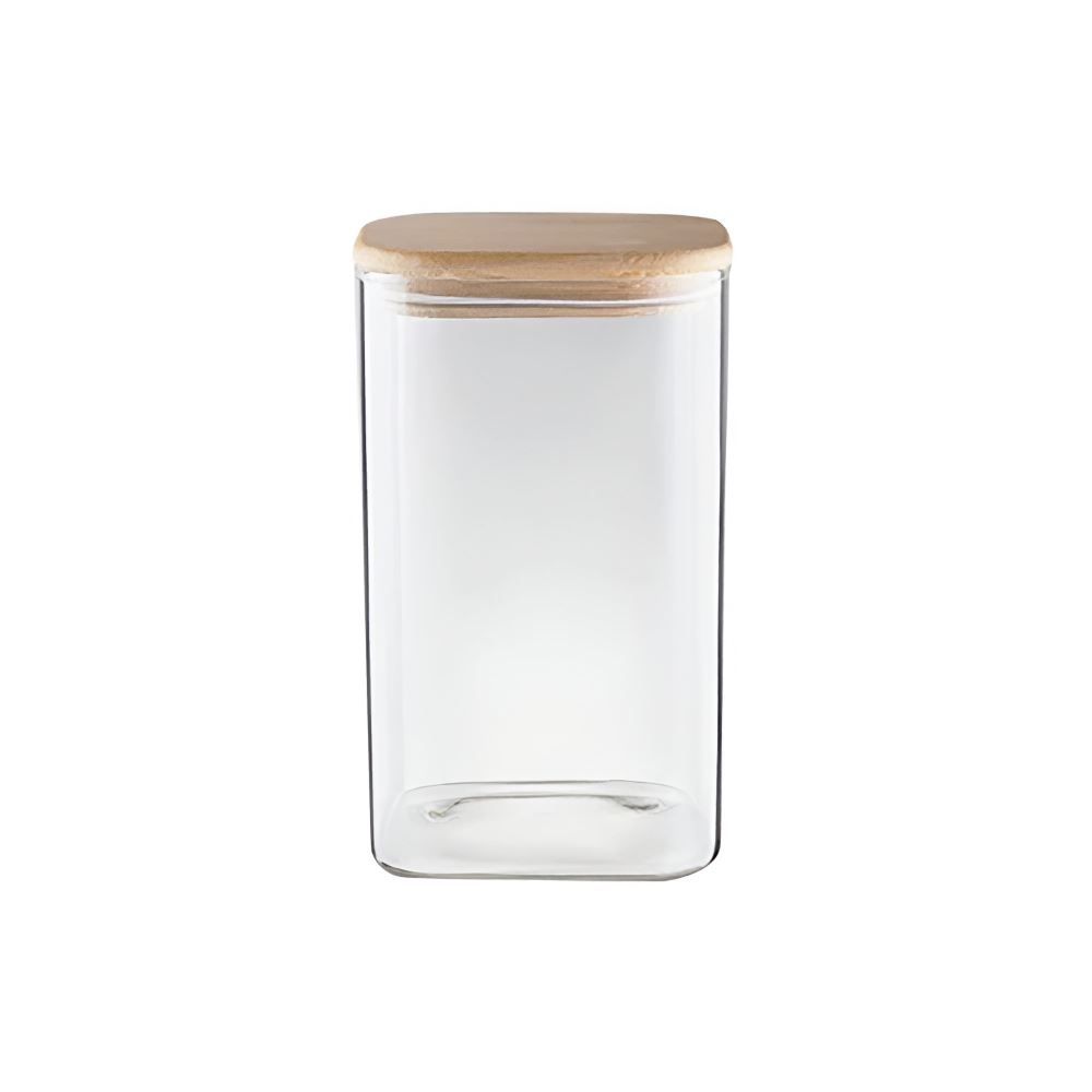 Pote Hermético Quadrado De Vidro Liege Hauskraft 1,2 Litros