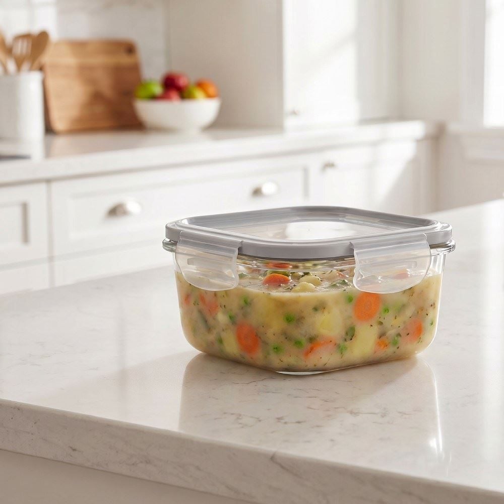 Pote Hermético Quadrado Grande Vedda Marinex - 830ml