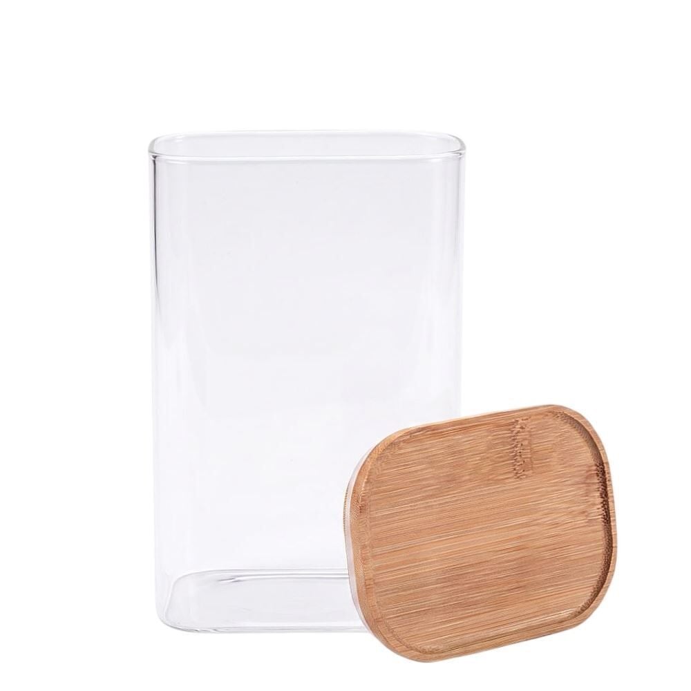 Pote Hermético Retangular com Tampa Havan Casa 1,3 Litros - Bambu