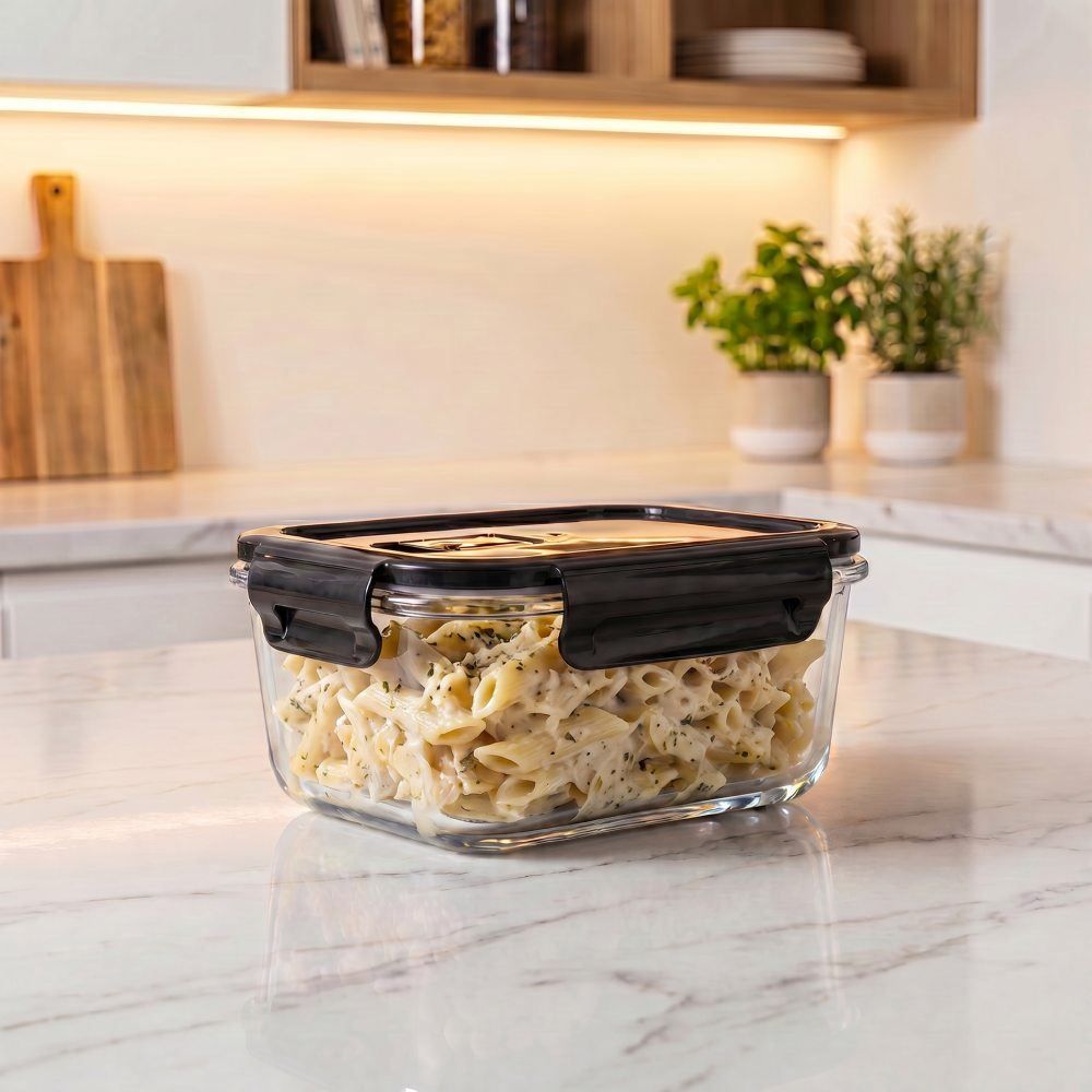 Pote Hermético Retangular com Tampa Havan Casa 1,36 Litros - Vidro