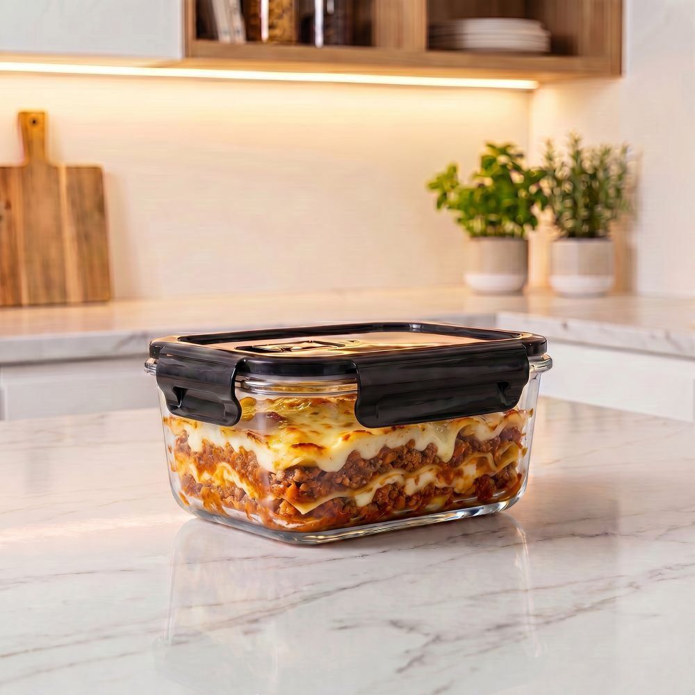 Pote Hermético Retangular com Tampa Havan Casa 520Ml - Vidro