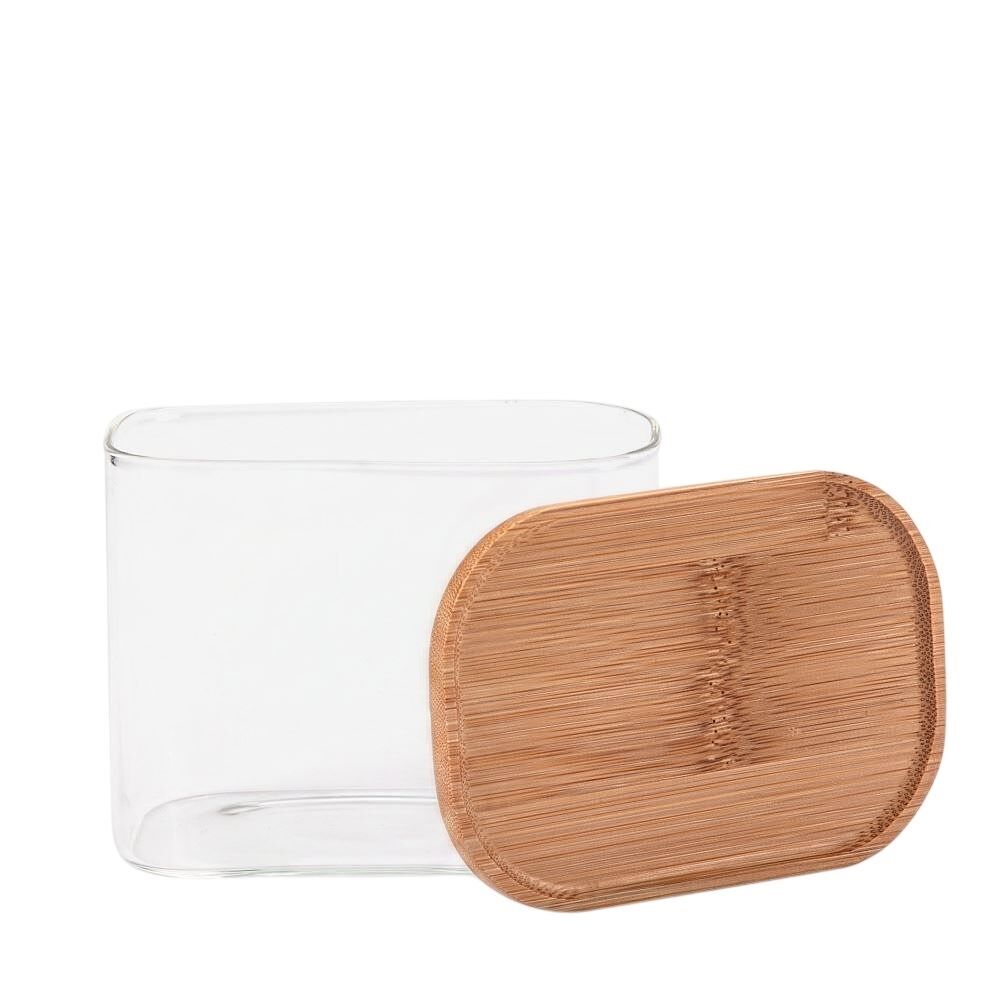 Pote Hermético Retangular com Tampa Havan Casa 630 ml - Bambu