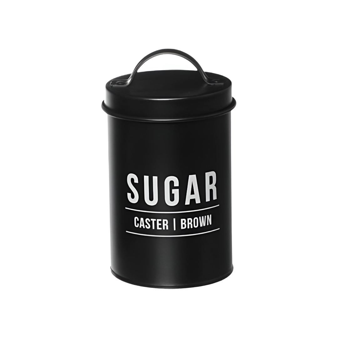 Pote Para Açúcar De Aço Manhattan 900 Ml - Preto